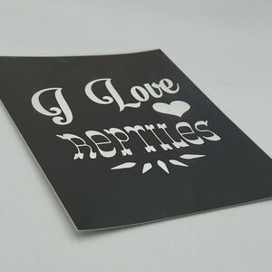 I Love Reptiles 8 x 10 Print